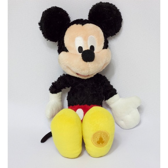 Disney Other - Disney Theme Parks Disneyland Mickey Mouse Fuzzy Bean‎ Bag 11" Stamped Plush